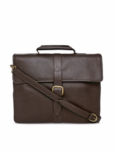 

Hidesign Men Brown Solid Leather Messenger Bag