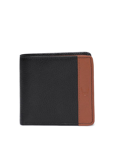 

Hidesign Men Black Textured Leather Two Fold Wallet
