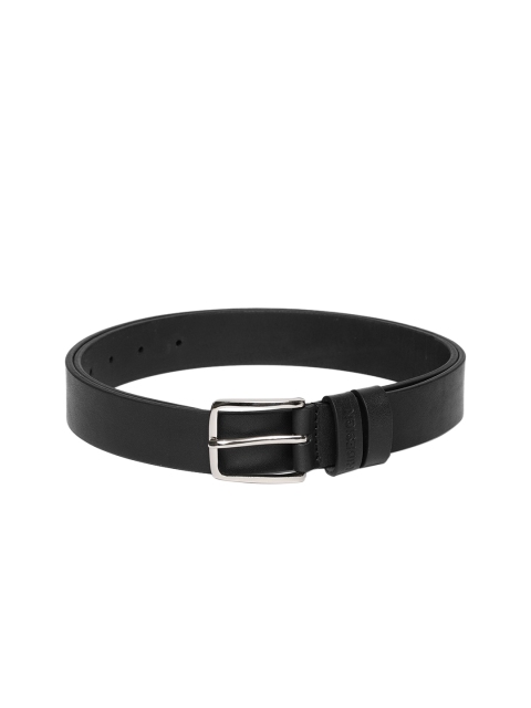 

Hidesign Men Black Solid Leather Belt