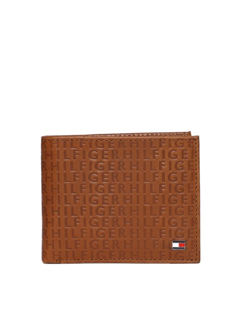 

Tommy Hilfiger Men Tan Textured Two Fold Wallet