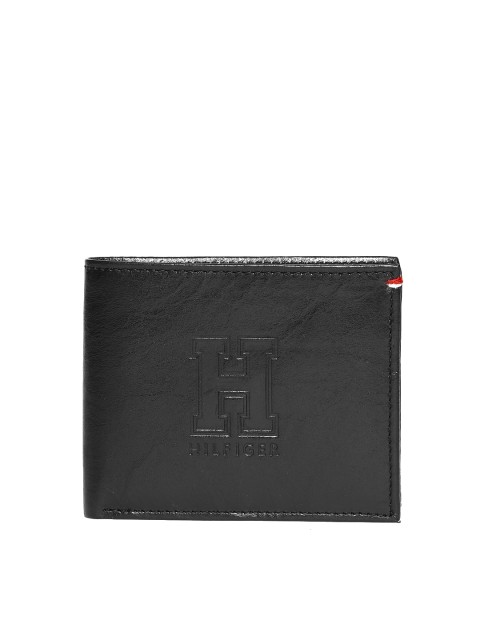 

Tommy Hilfiger Men Black Solid Two Fold Wallet