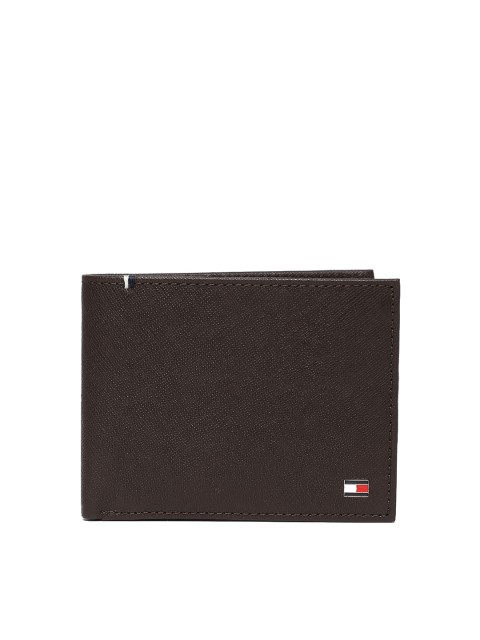 

Tommy Hilfiger Men Brown Textured Leather Two Fold Wallet