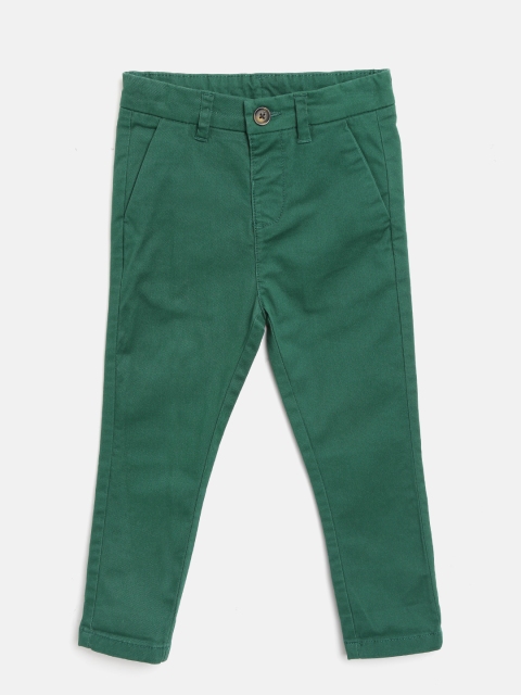 

Marks & Spencer Boys Green Regular Fit Solid Chinos