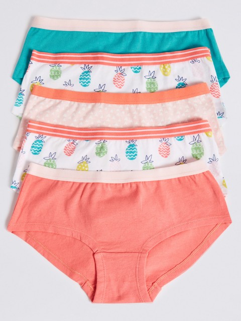 

Marks & Spencer Girls Pack of 5 Assorted Basic Briefs T711706DBRIGHT TURQ MIX