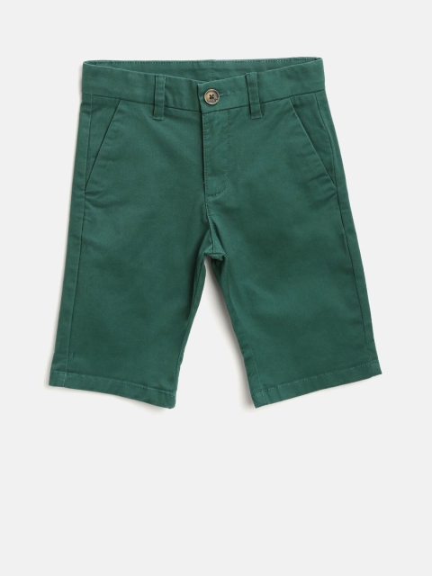 

Marks & Spencer Boys Green Solid Regular Fit Shorts