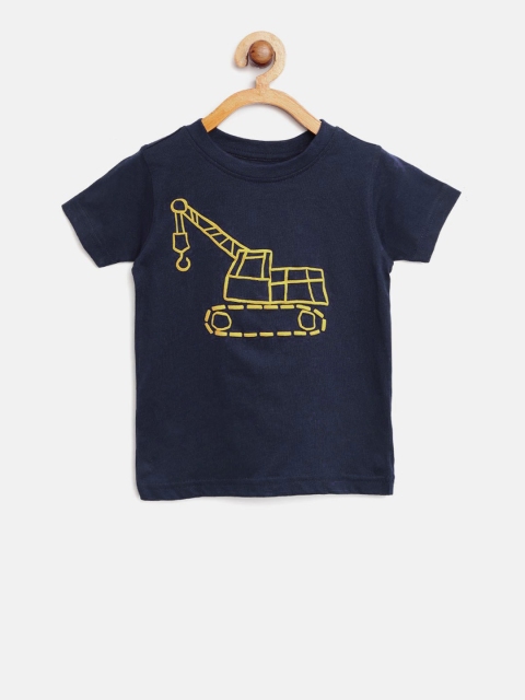 

Marks & Spencer Boys Navy Blue Printed Round Neck T-shirt
