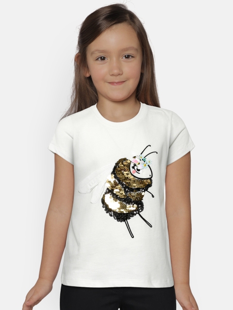 

Marks & Spencer Girls White Sequinned Round Neck T-shirt