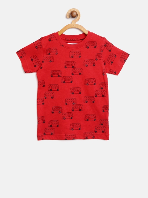

Marks & Spencer Boys Red & Black Printed Round Neck T-shirt