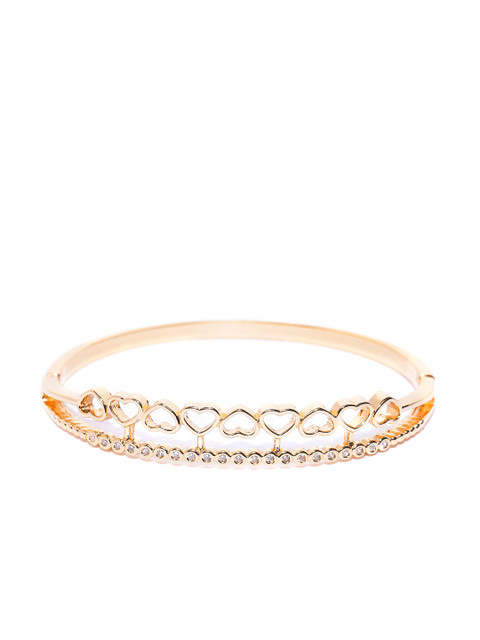 

Carlton London Gold-Plated CZ Studded Bangle-Style Bracelet