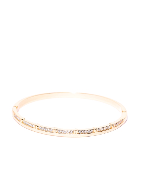 

Carlton London Gold-Plated CZ Studded Bangle-Style Bracelet