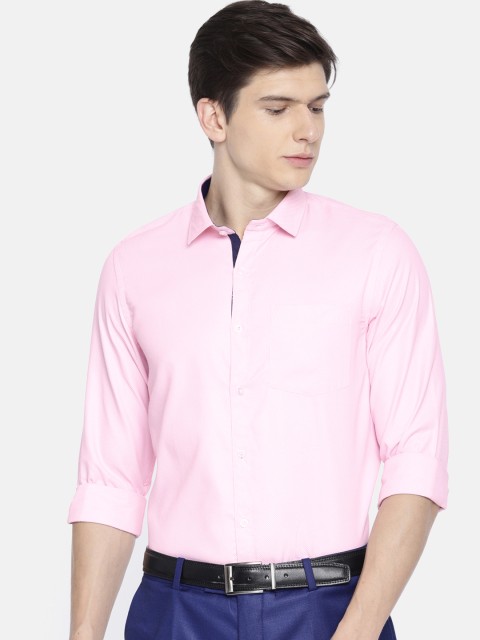 

Arrow Men Pink & White Slim Fit Self-Checked Formal Shirt