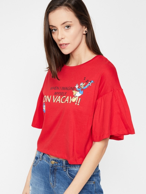 

Ginger by Lifestyle Women Red Printed Top
