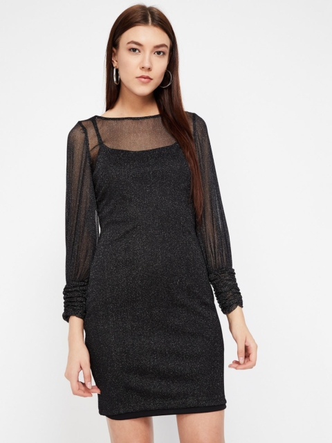 

Ginger by Lifestyle Women Black Sheath Dress