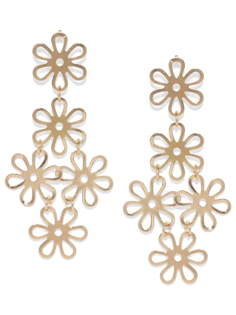 

ToniQ Gold-Toned Floral Drop Earrings