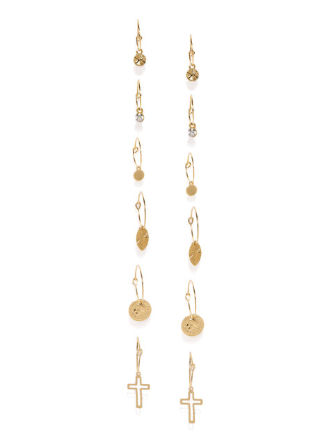 

ToniQ Set of 6 Hoop Earrings, Gold
