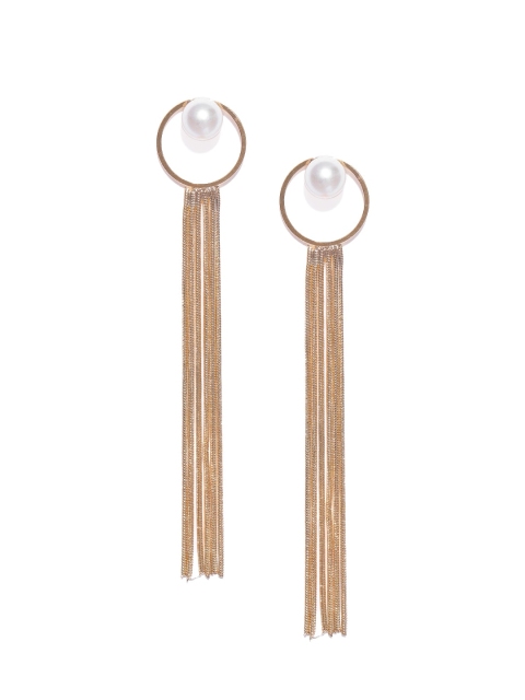 

ToniQ Gold-Toned Spherical Drop Earrings