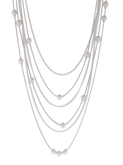 

ToniQ Silver-Toned Layered Necklace