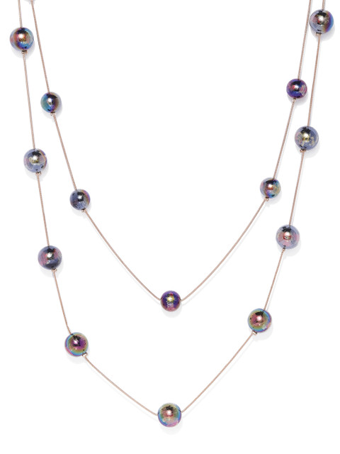 

ToniQ Gold-Toned Beaded Alloy Layered Necklace