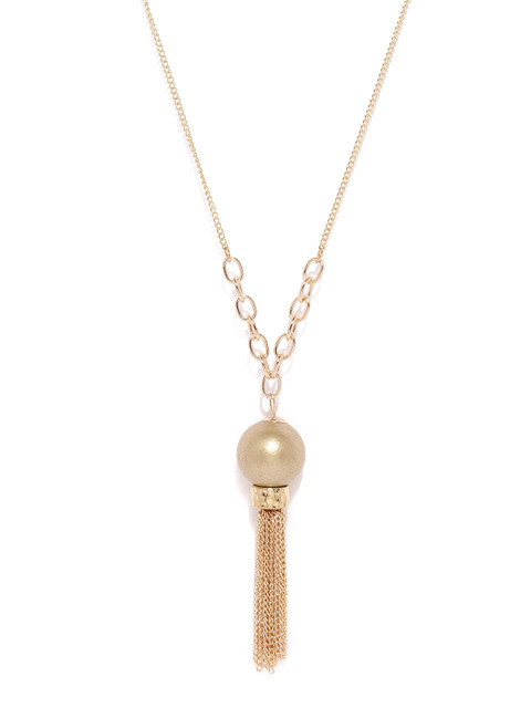 

ToniQ Gold-Toned Tassel Time Necklace