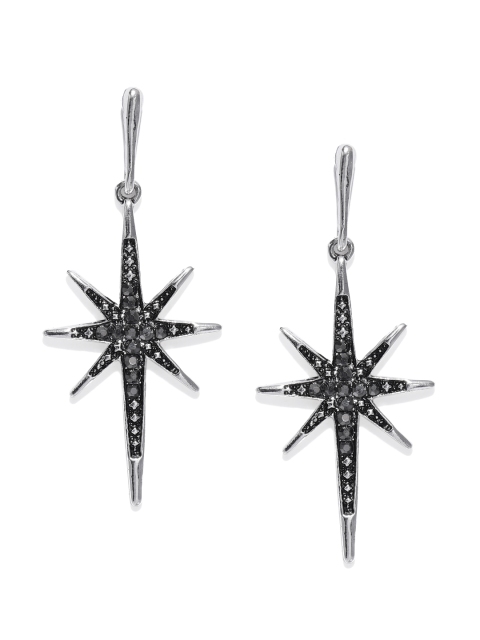 

ToniQ Gunmetal-Toned Geometric Drop Earrings, Metallic