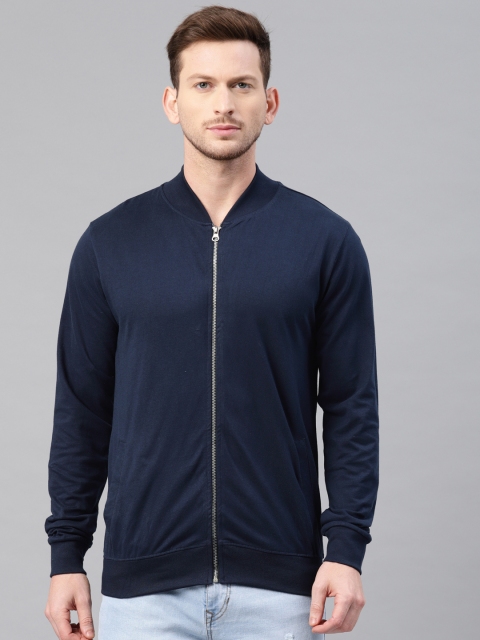 

Genius18 Men Navy Blue Solid Sweatshirt