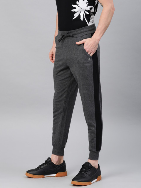 

Genius18 Men Charcoal Grey Solid Slim Fit Joggers