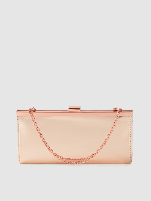 

Lino Perros Rose Gold-Toned Solid Purse Clutch