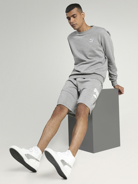 

Puma Men White Solid Carve Mid-Top Sneakers