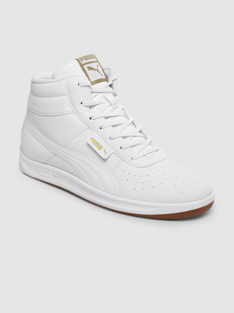 

Puma Men White Pollux Mid-Top Sneakers