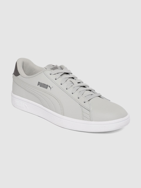 

Puma Unisex Grey Smash v2 Leather Sneakers