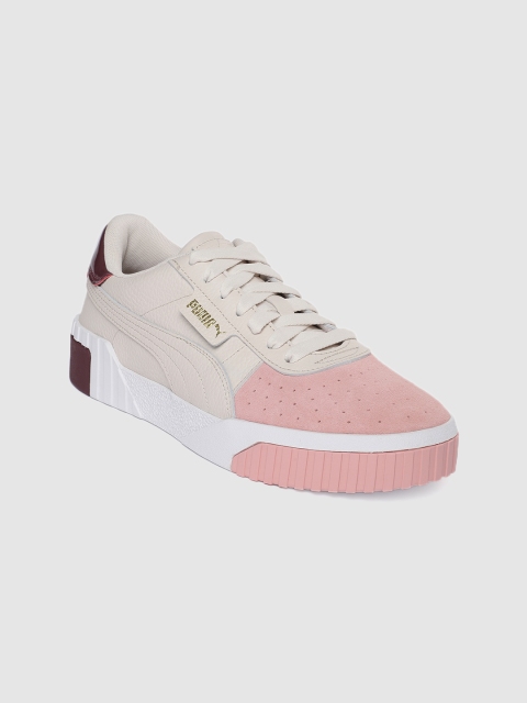 

Puma Women Beige Cali Remix Sneakers, Cream