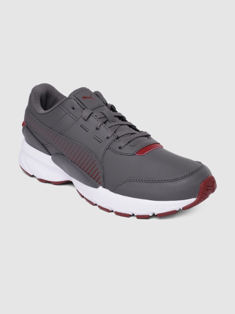 

Puma Unisex Grey Future Runner Leather Sneakers
