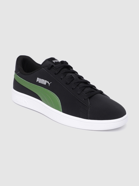 

Puma Unisex Black & Green Smash v2 Buck Sneakers
