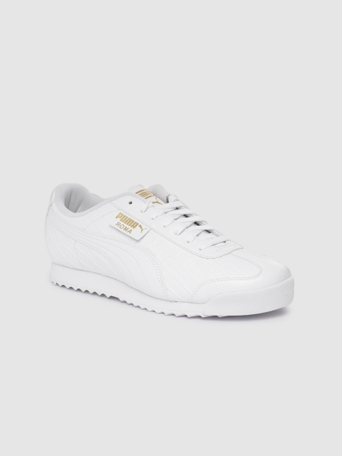 

Puma Women White Roma Reinvent Leather Sneakers