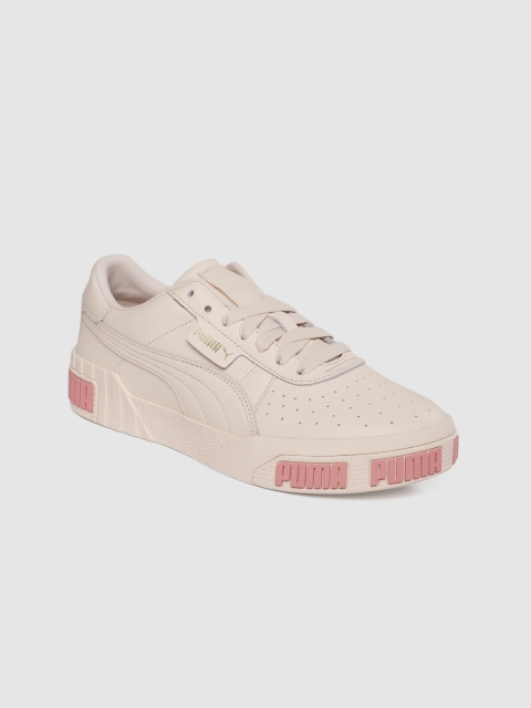 

Puma Women Cream-Coloured Cali Bold Leather Sneakers