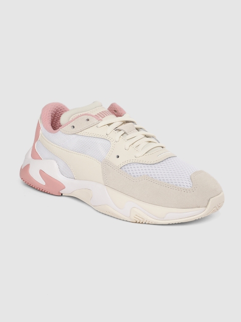 

Puma Unisex Cream-Coloured STORM ORIGIN Sneakers