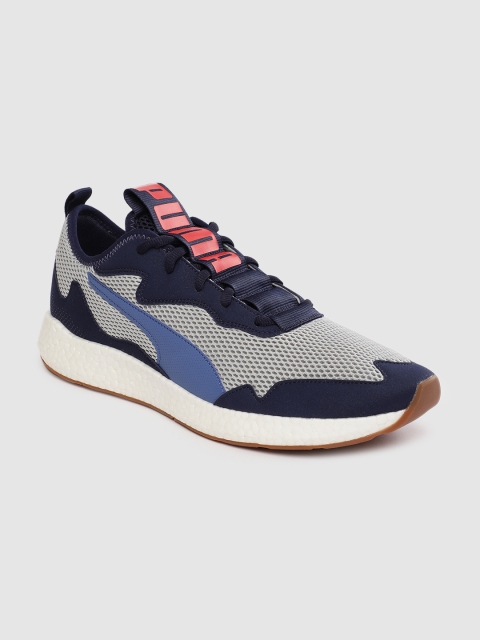 

Puma Men Navy Blue & Grey NRGY Neko Retro Skim Running Shoes