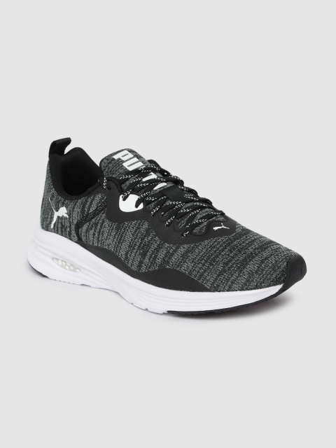 

Puma Men Grey Hybrid Fuego Knit Running Shoes