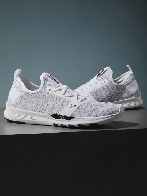 

Puma Men White & Black IGNITE Contender Knit Running Shoes