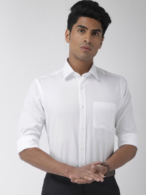 

Raymond Men White Contemporary Fit Self Design Formal Shirt
