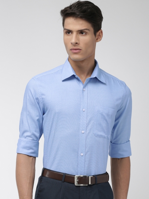 

Raymond Men Blue Contemporary Fit Self Design Formal Shirt