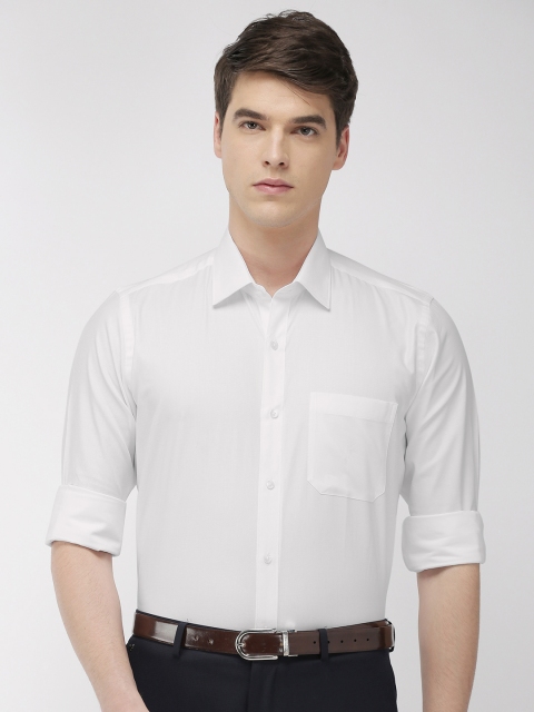 

Raymond Men White Contemporary Regular Fit Self Design Formal Shirt