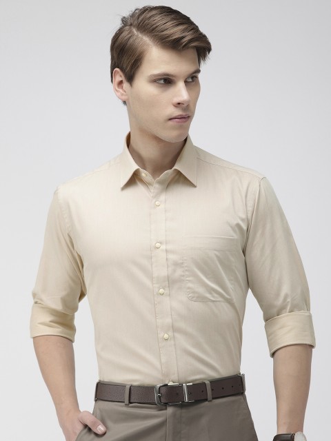 

Raymond Men Beige Slim Fit Self Design Formal Shirt