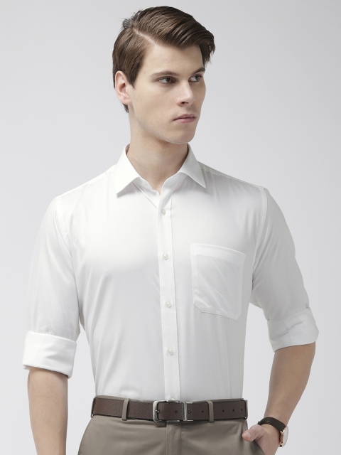 

Raymond Men White Contemporary Regular Fit Self Design Formal Shirt