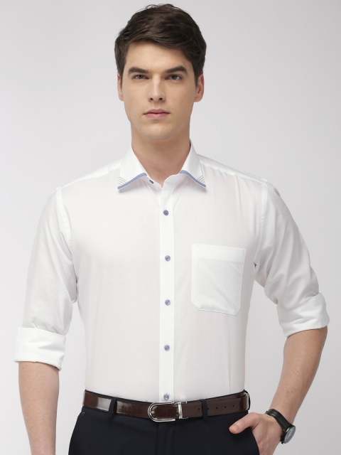 

Raymond Men Pristine White Slim Fit Self Design Formal Shirt