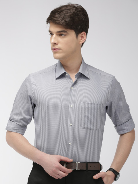 

Raymond Men Grey Contemporary Fit Self Design Formal Shirt