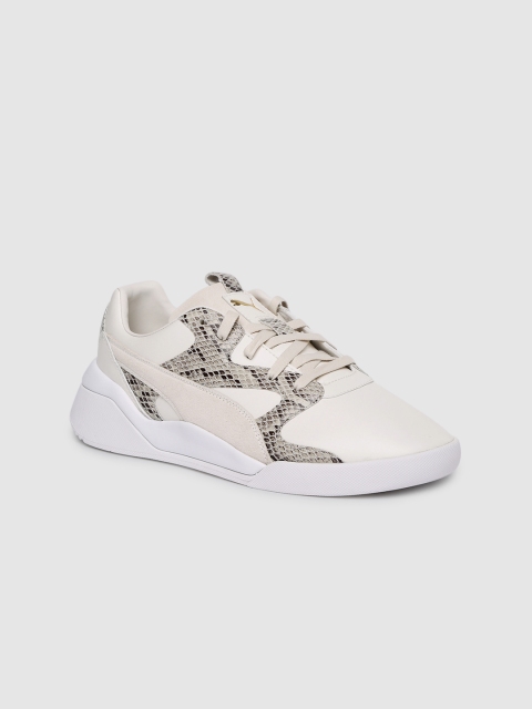 

Puma Women Cream-Coloured Aeon Play Snake Print Sneakers