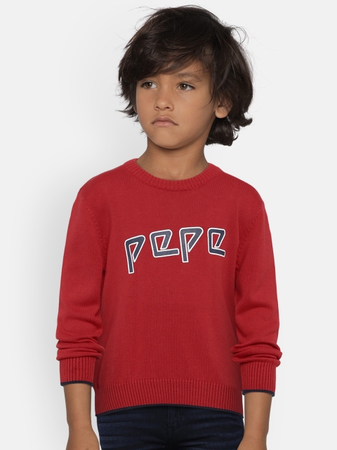 

Pepe Jeans Boys Red Printed Pullover Sweater