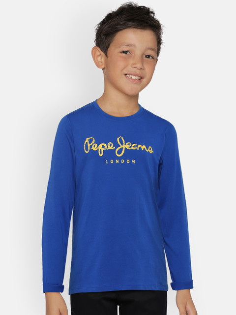 

Pepe Jeans Boys Blue Printed Round Neck T-shirt