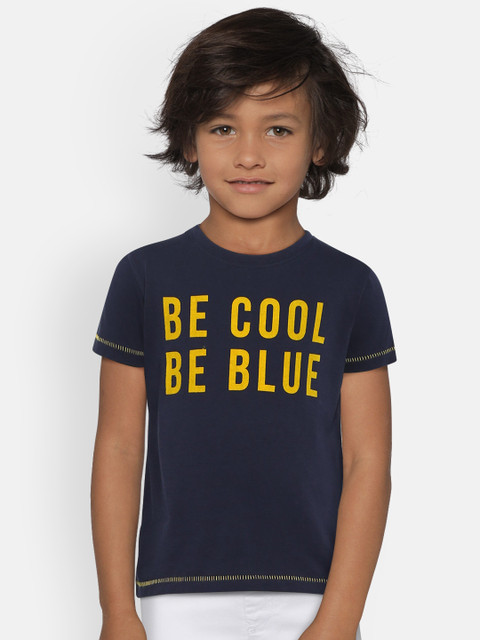 

Pepe Jeans Boys Navy Blue Printed Round Neck T-shirt